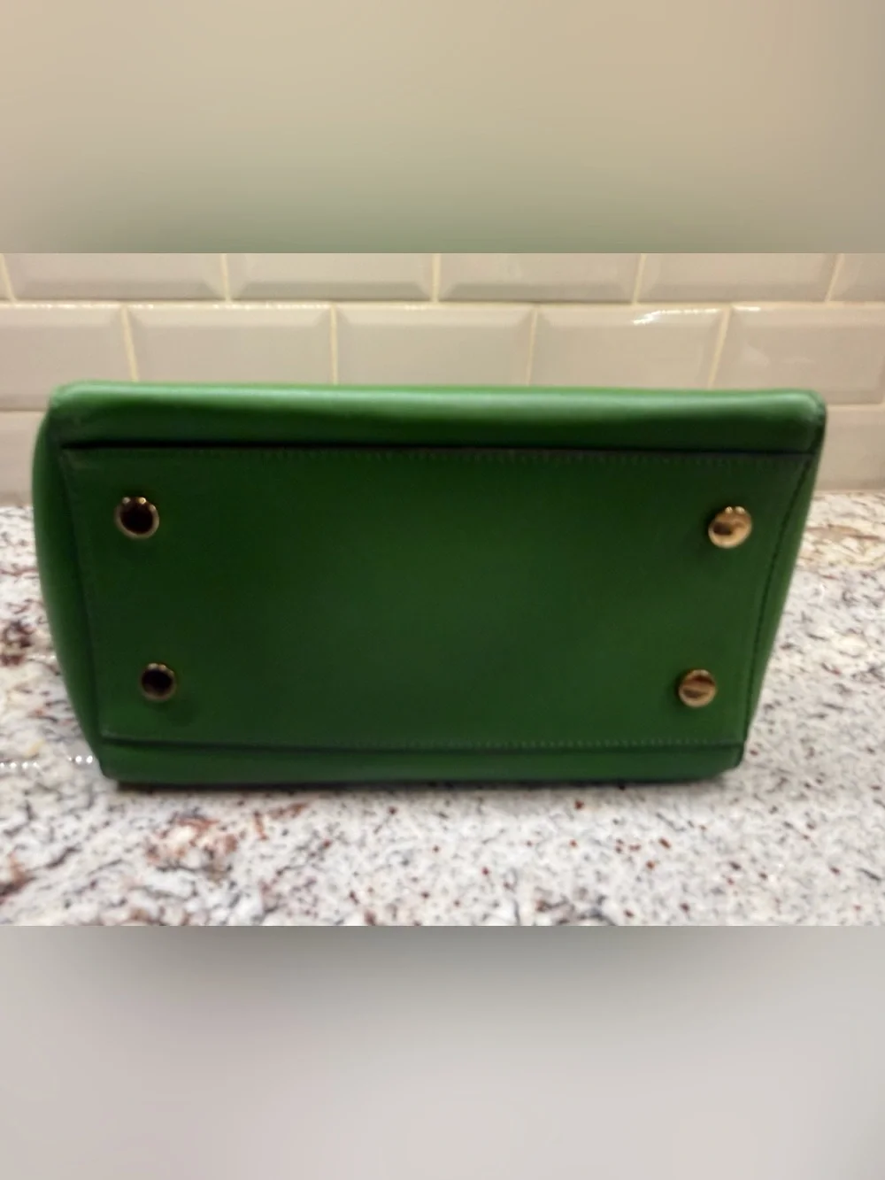 MICHAEL KORS Whitney Green Leather Handbag